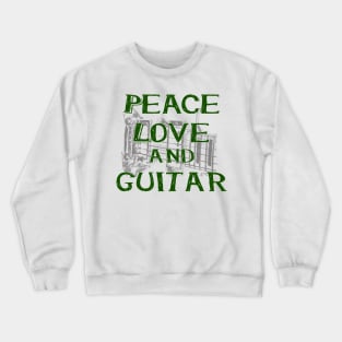 Peace love and guitar Crewneck Sweatshirt